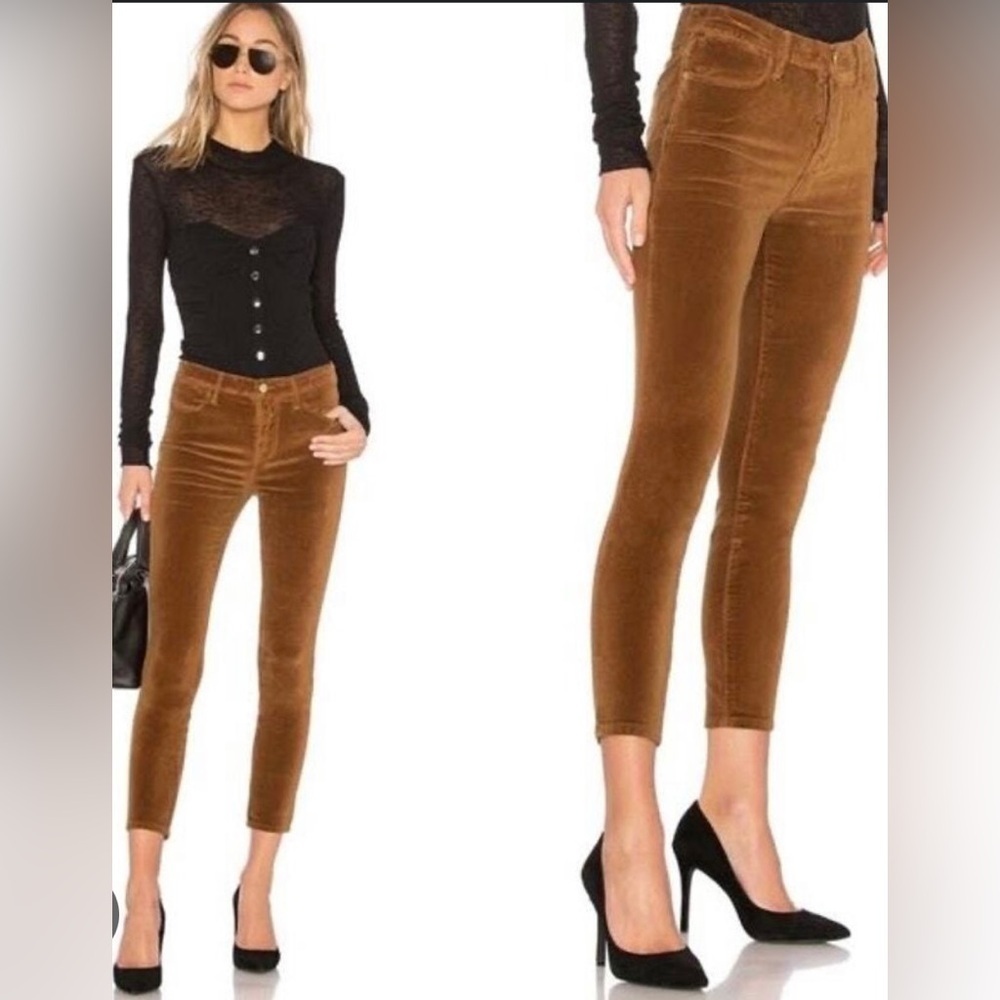 Frame Denim Le High Velveteen Skinny Corduroy Pants  size 24